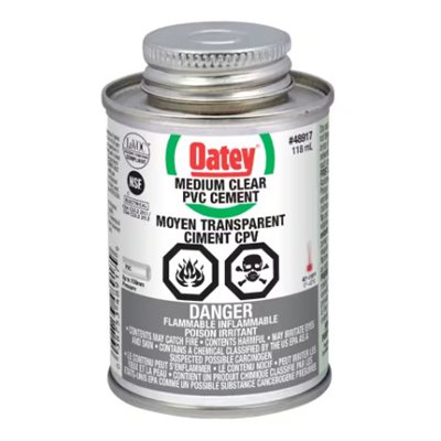 Medium Clear PVC Cement